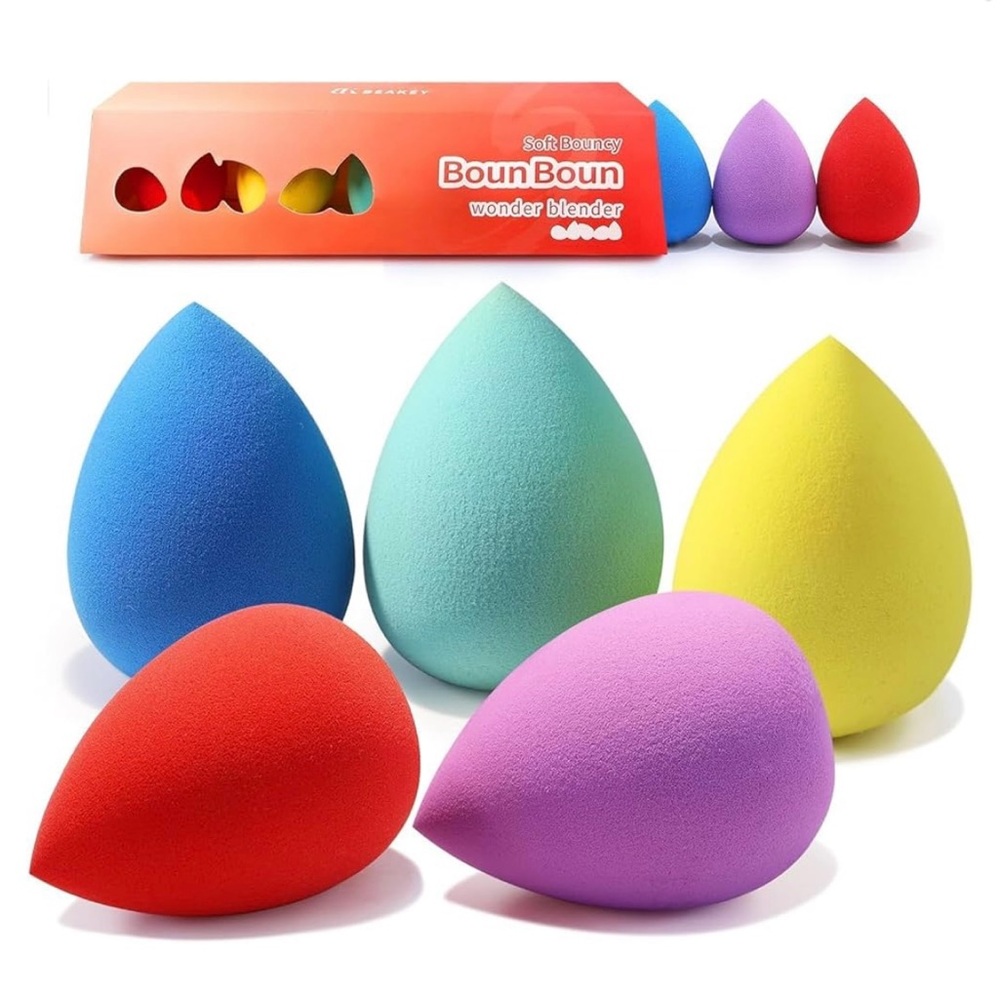 Beakey BounBoun Soft Bouncy Wonder Blender Rainbow 5 Pack New Sealed Blue OS